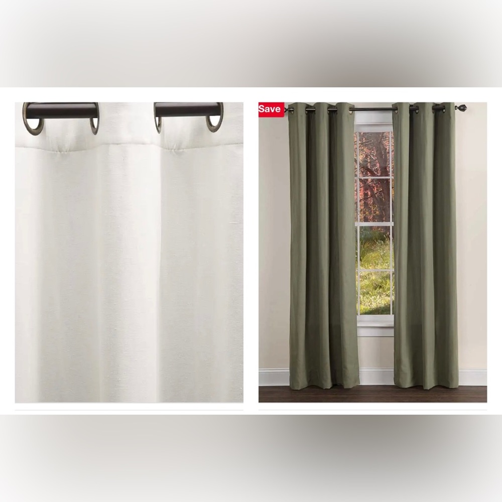 Energy Efficient Grommet-Top Homespun Insulated Curtains Ivory